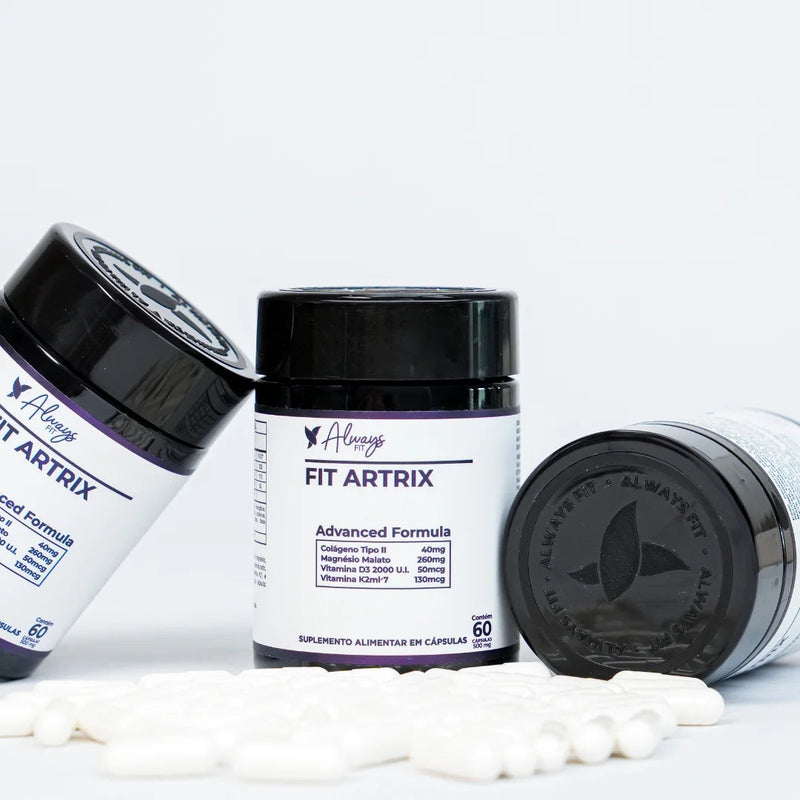 FitArtrix® - Colágeno tipo 2, Vitamina D3, Vitamina K2 MK7, Magnésio Dimalato - 60 Cápsulas
