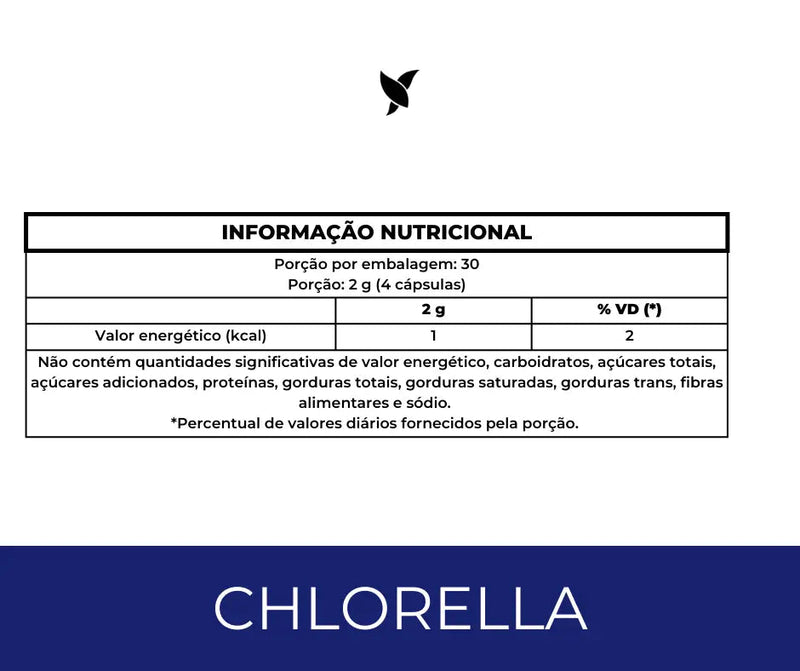 Chlorella 100% Pura - 120 Cápsulas