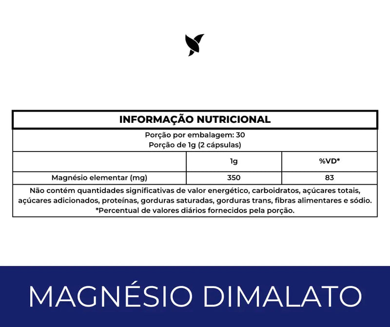 Magnésio Dimalato - 60 Cápsulas