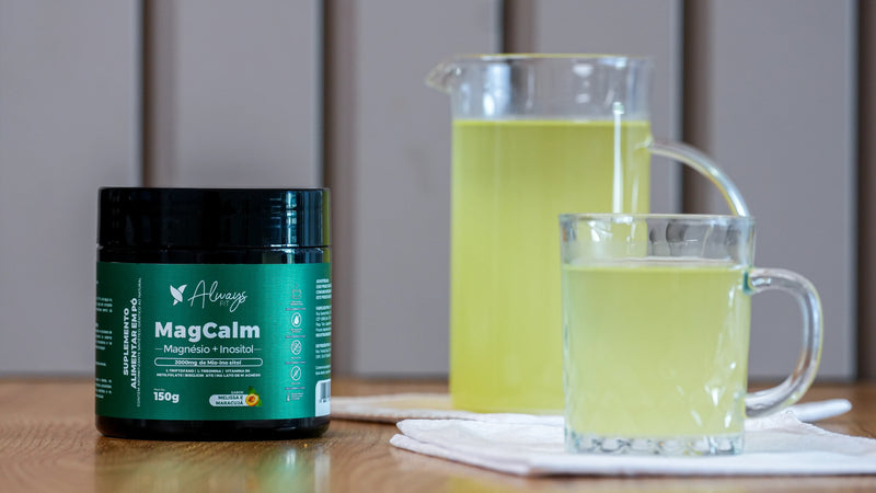 MagCalm - Magnésio, Inositol, L-Triptofano, L-Treonina, Camomila, Melissa