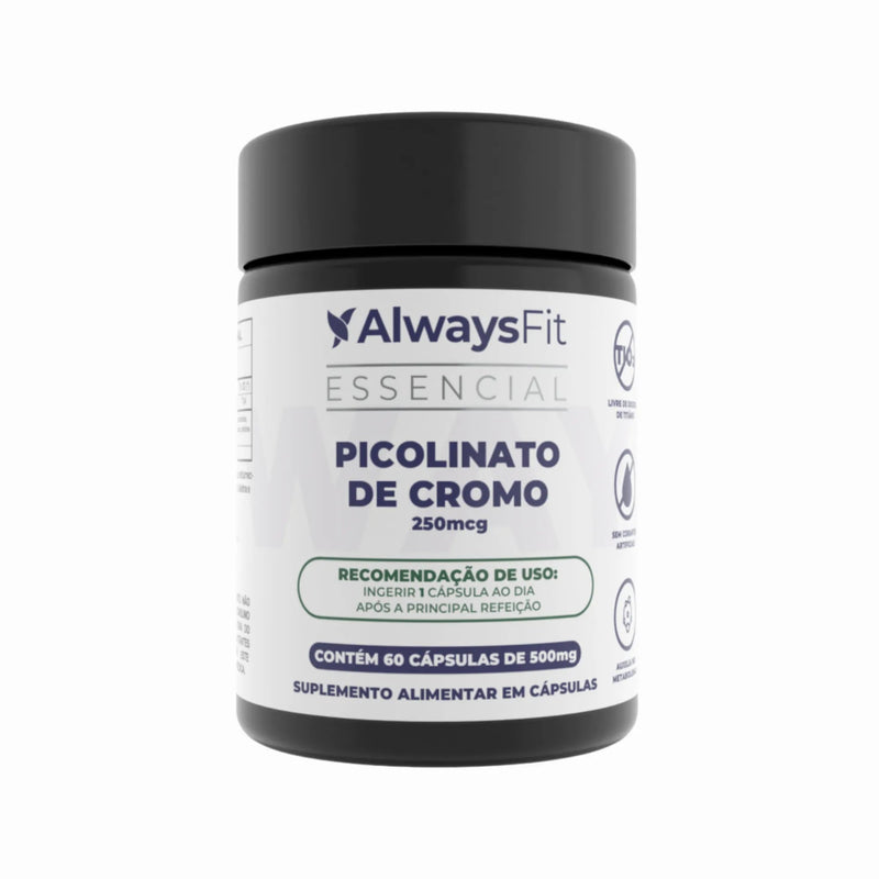 Picolinato de Cromo com 250mcg Dose Máxima- 60 Cápsulas